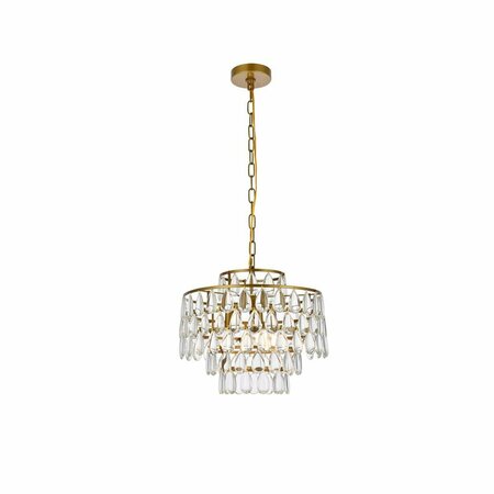 LIGHTING BUSINESS 16 in. Mila Pendant in Brass LI3480789